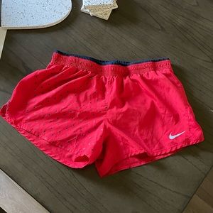 Red blue stars nike dri fit running shorts